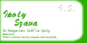 ipoly szava business card
